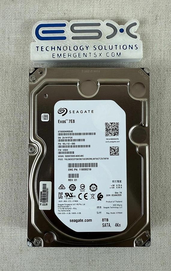 Used EMC Isilon 005032999 8TB 7.2K 4Kn SATA 6Gb/s 3.5” HDD | ST8000NM0045
