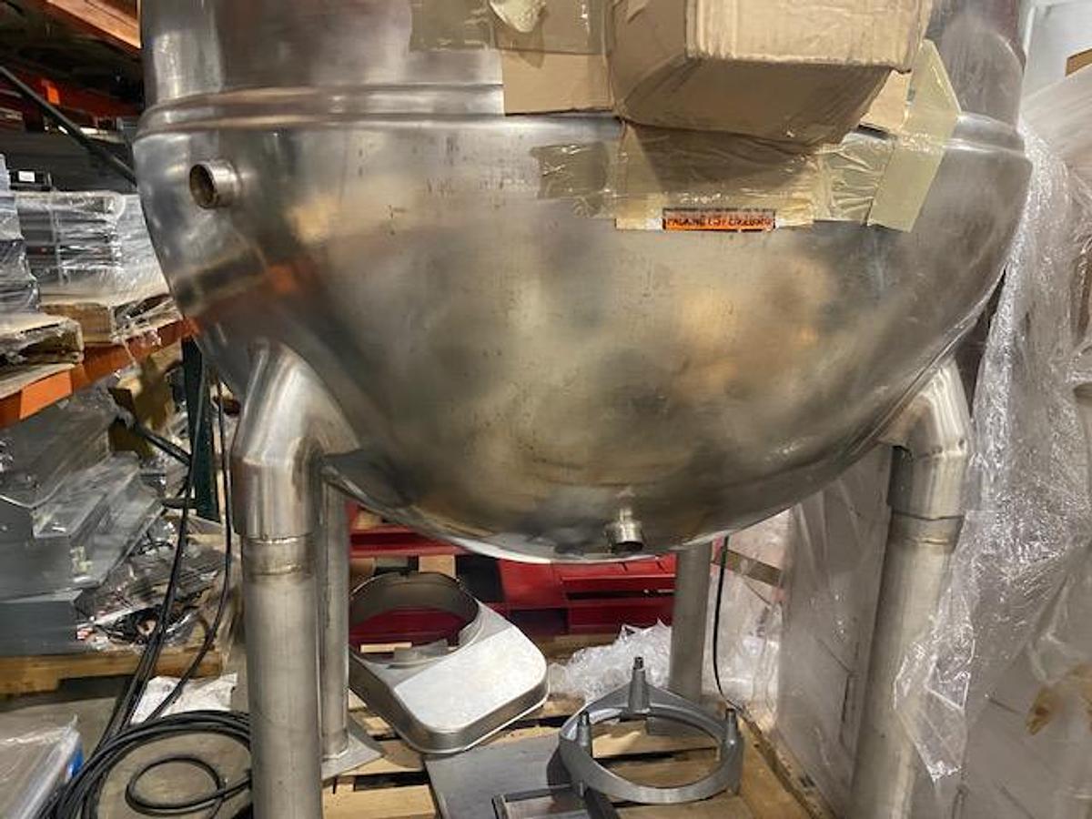 Used Groen N250 SP Jacketed Stainless Steel Kettle W/ Agitator