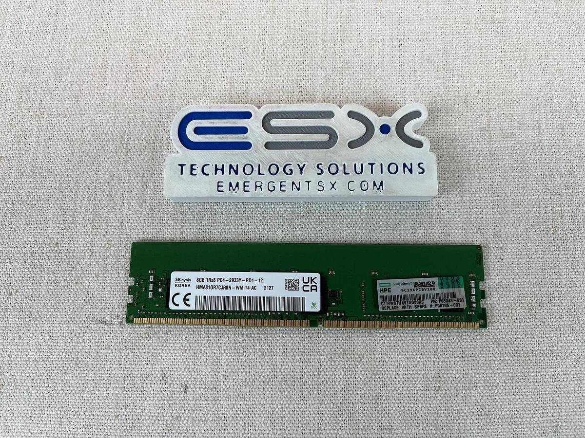 Used HPE P03049-091 8GB 1Rx8 PC4-2933Y-R RDIMM P06186-001