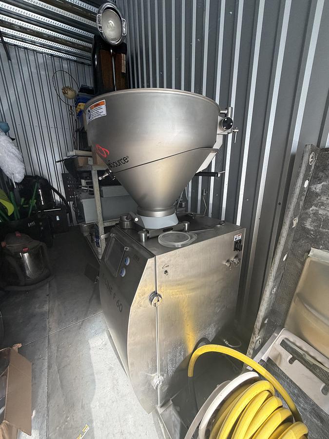 Used Frey F60A Vacuum Sausage Stuffer w/ DHGA Twist Linker – Low Hours – Excellent Condition