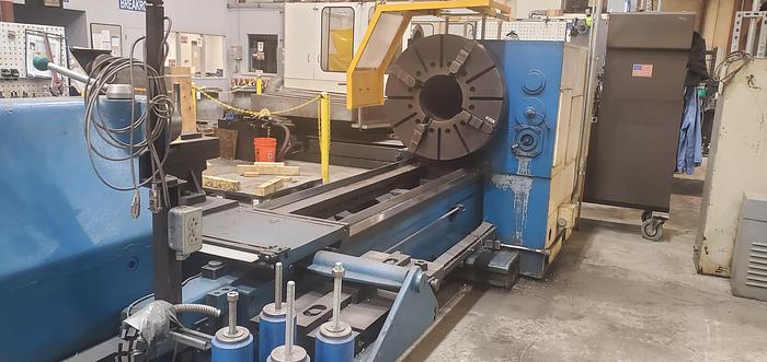 Used 1983 Summit 40" x 120" Engine Lathe, 40" Swing, 28" Swing over Cross slide, 12.5" Spindle Bore, 180 RPM, 50 HP