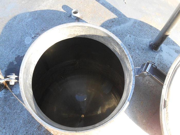 Used Tank, 650 Gallon, 316 Stainless Steel, Jacketed, 52" x 70", DT/DB #S742204