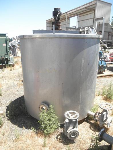 Used Tank, 750 Gallon, S/st, Agit, 3 HP, (4) #C735196