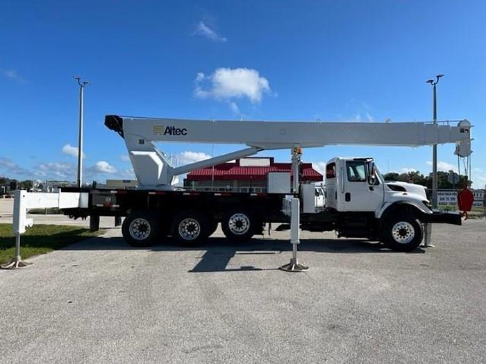 Used Altec AC38-103 38 Ton Crane Boom on 2008 International 7500 6x4 Flatbed Truck – C70823