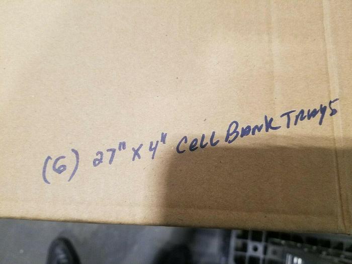 Used Six 27" X 4" Cell Bank Stainless Steel Stack Trays Racks Pharmaceutical