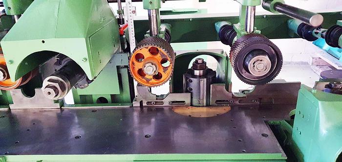 Used Gubisch 4 side moulding automat BS 230/4, 7 heads, year 1989