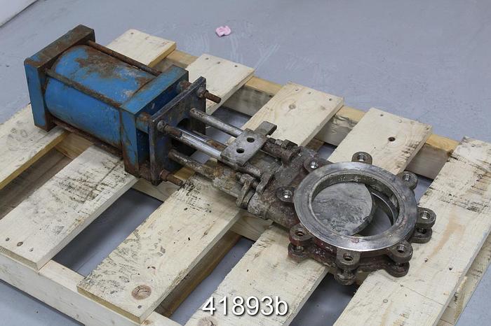 Used True Line 6" Air Operated Knife Gate Valve #41893