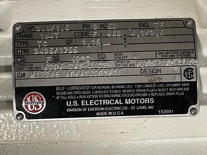 Used 3 CU. FT. GEMCO SLANT CONE BLENDER WITH INTENSIFIER BAR - S/S - 85 LBS/CU. FT.