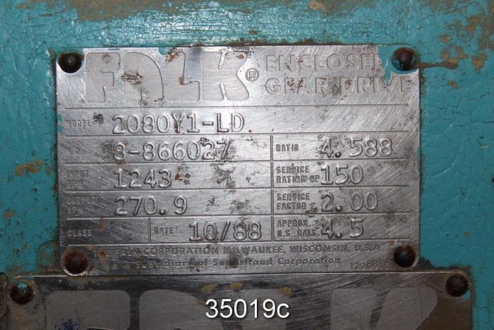 Used Falk 2080Y1-LD Gear Drive, 4.588/1 Ratio #35019