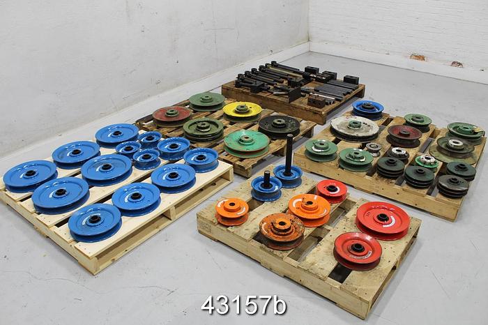 Used Lot Of William Kenyon Rope Sheaves With Mounting Brackets #43157