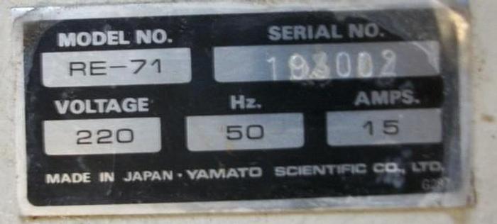 Used Evaporator, Rotary, Yamato, Mdl RE-71, 10 Liter, Condenser, Evaporator, Rotary, Yamato, Mdl RE-71, 10 Liter, Condenser, #S740714