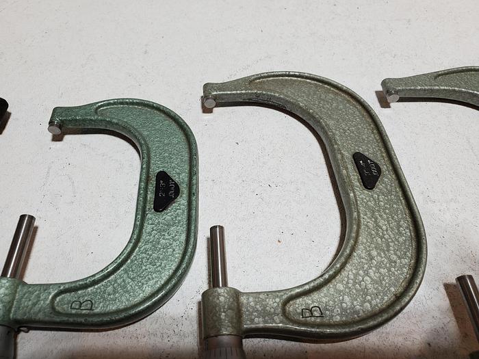 Used 1-2, 2-3 (2), 3-4. 4-5, 5-6 Inch Micrometer Premium Value Bundle (Z1)