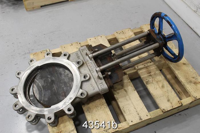Used True Line 12" Hand Operated Knife Gate Valve #43541