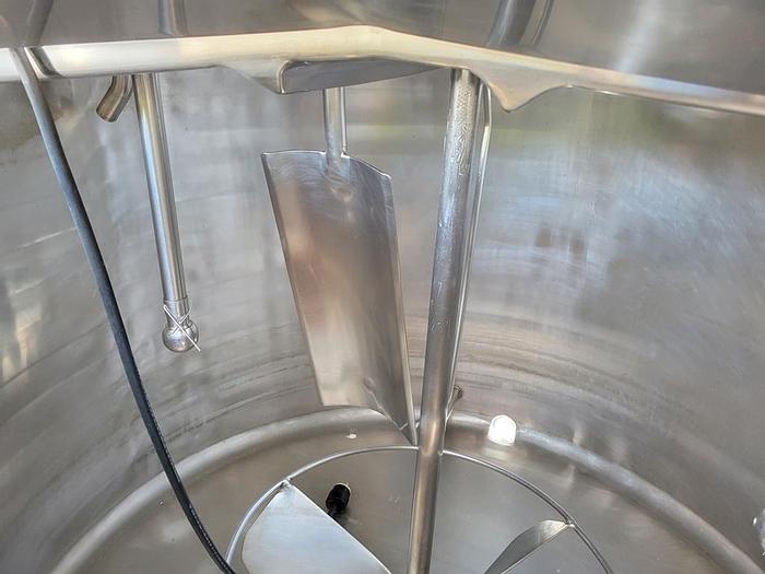 Used Tank, 500 Gallon, S/st, Jkt, Agit, Mojonnier #C744154