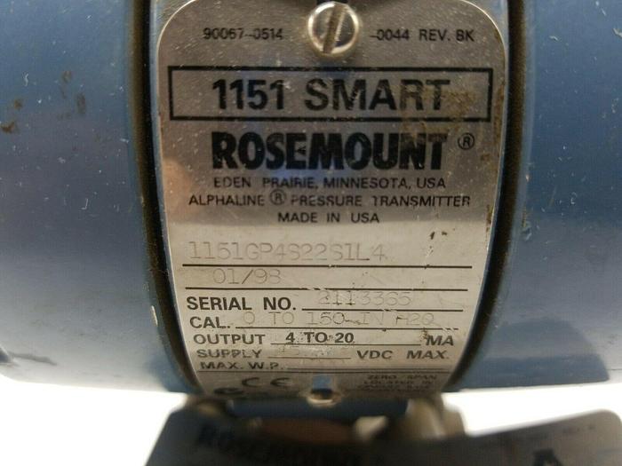 Used ROSEMOUNT 1151GP4S22S1L4