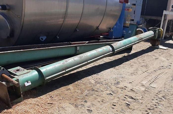 Used Conveyor, Screw, 12" x 12', C/st, Incline, 1 HP #S74830