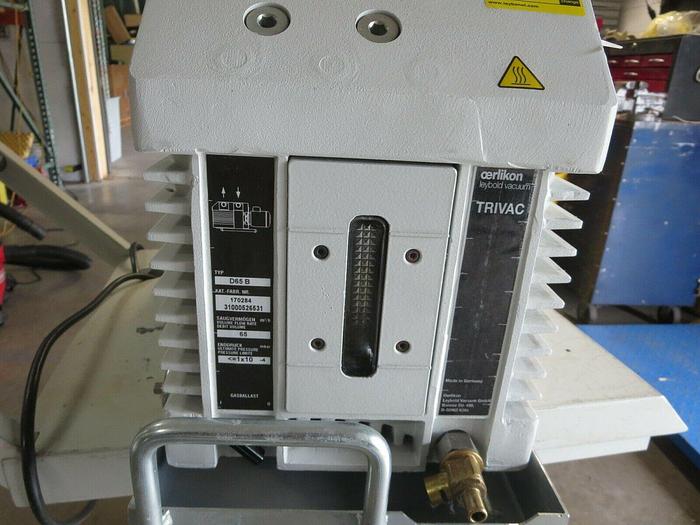 Used Oerlikon(Leybold), Trivac, D65B, Vacuum Pump, W/Nidec, 10710182-100, 3 HP, Motor