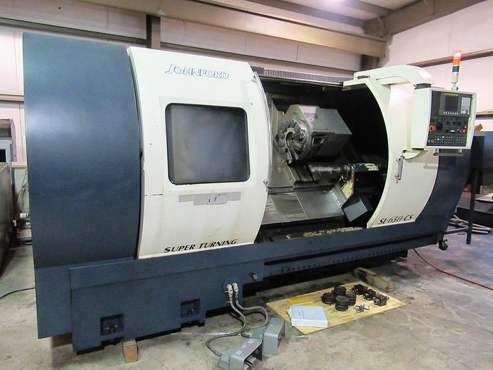 Used 2005 Johnford SL-650-CS CNC Lathe with Live Milling