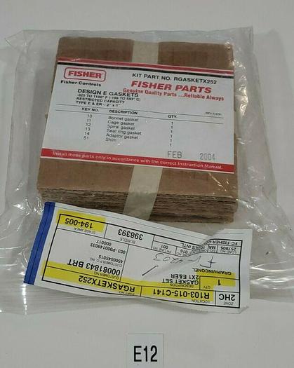 *NEW IN BOX* Fisher Controls RGASKETX252 Gasket Set Type E & ER 2" X 1" Warranty