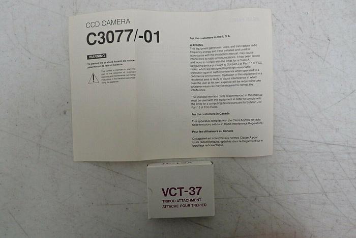 Used Hamamatsu Model C3077 CCD Camera with VCT-37 Tripod Attachment