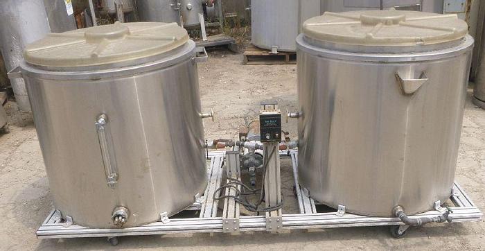 Used Kettle, 100 Gallon, 304 S/st, 38" X 22", Jkt, SB/FT #S744167