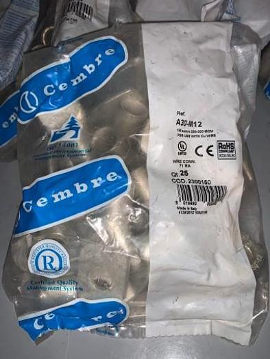 Uninsulated ring terminal Cembre 150mm2 M12 x2