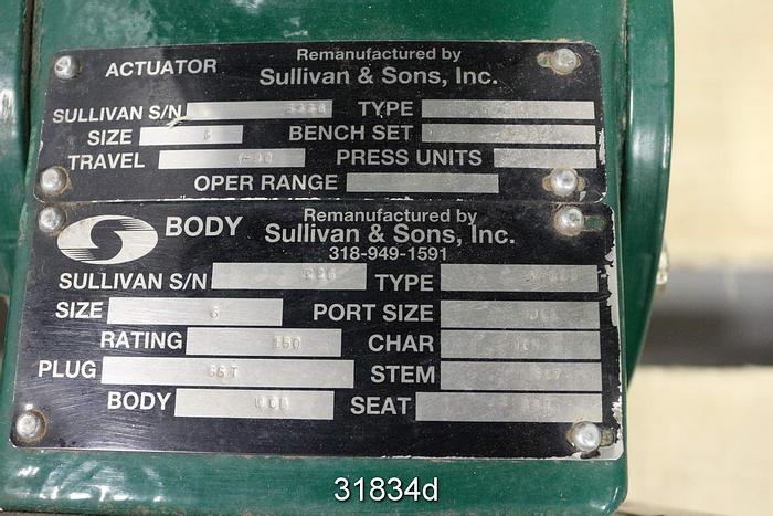 Used Fisher V150 6" Veeball Control Valve #31834