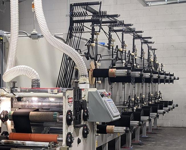 Used 16" INDEPENDENT MACHINE CO 16 HEAD SPOOLING LINE