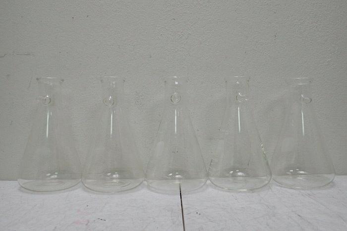 Used Lot of 5 Pyrex 5340 500mL Glass Filter Flasks