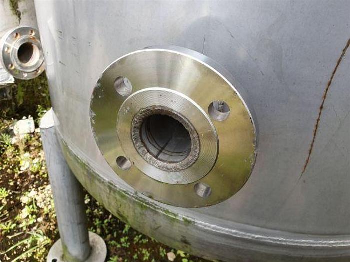 Used 2,000 Litre Stainless Steel Air Receiver / Pressure Vessel