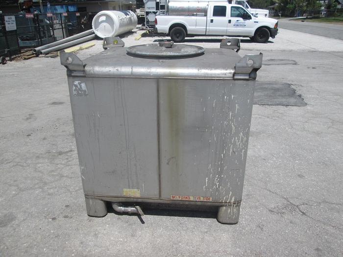 Used 350 Gallon Stainless Steel Liquid Storage Tank