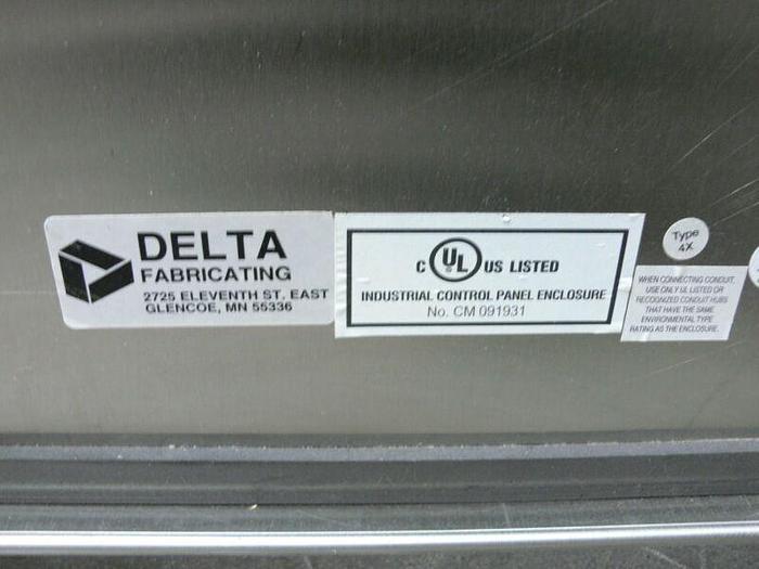 Used 13" x 36" x 48" Stainless Steel Industrial Control Panel