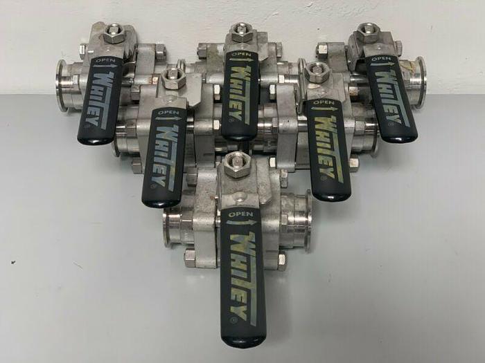 Used Whitey SS-65TSC16 Stainless Steel Sanitary Ball Valve 300 PSI w/ 1" Sanitary Fit