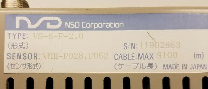 Used NSD VS-6-P-2.0 with Keys