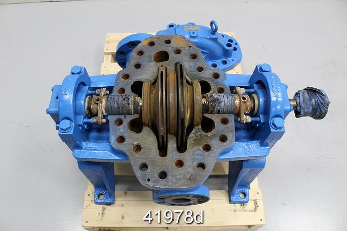 Used Goulds 3316 2x3x11 Two-Stage Split Case, 2 4-Vane 9.5" Impellers #41978