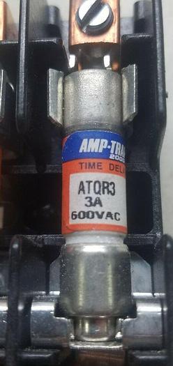 Used BUSS BC6032B FUSE BLOCK HOLDER, ATQR3 3A 600 VAC