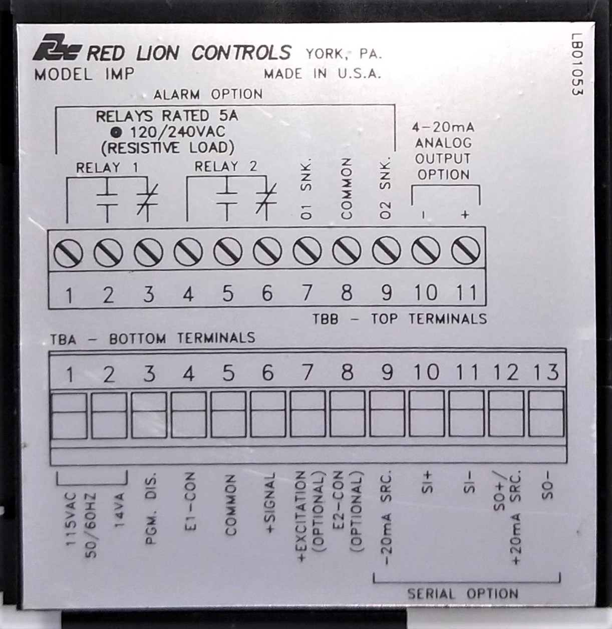 Used Red Lion Apollo Intelligent IMP Totalizing Display Process Meter