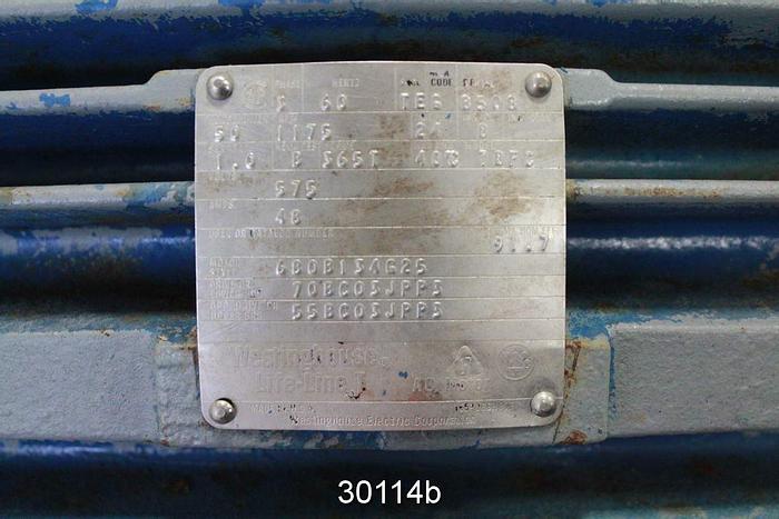 Used Westinghouse 680B134G25 50HP, 1175RPM, 575V AC Motor (365T Frame) #30114