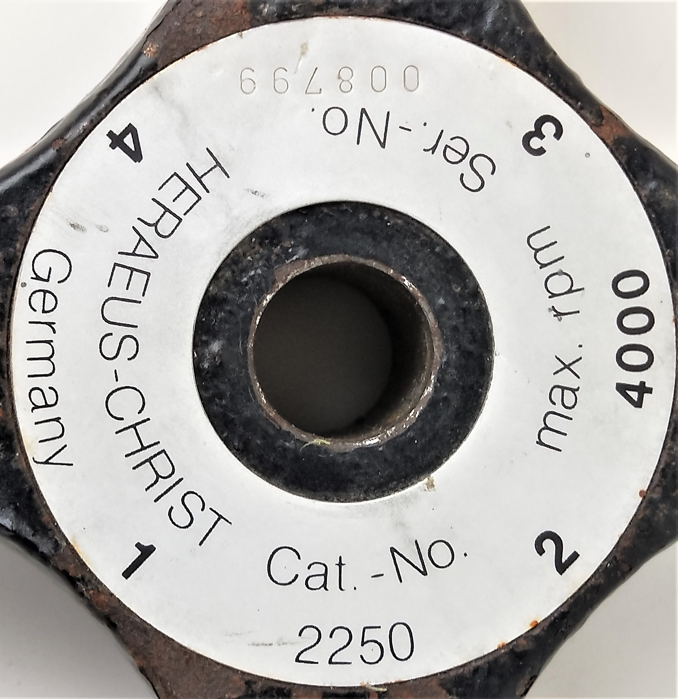 Used Heraeus-Christ 2250 Swing-Out Rotor with Accessories for 64 x 15mL Tubes