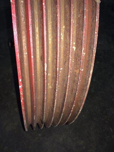 Used PULLEY SHEAVE 6-GROOVE 6B250 E BELT DRIVE WHEEL for Mud Pump