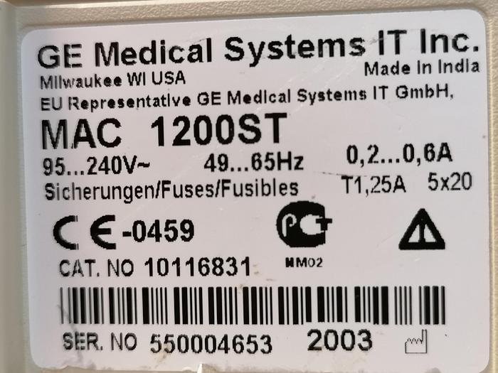 Used MAC 1200 ST Ruhe Belastungs EKG Gerät auf Trolley