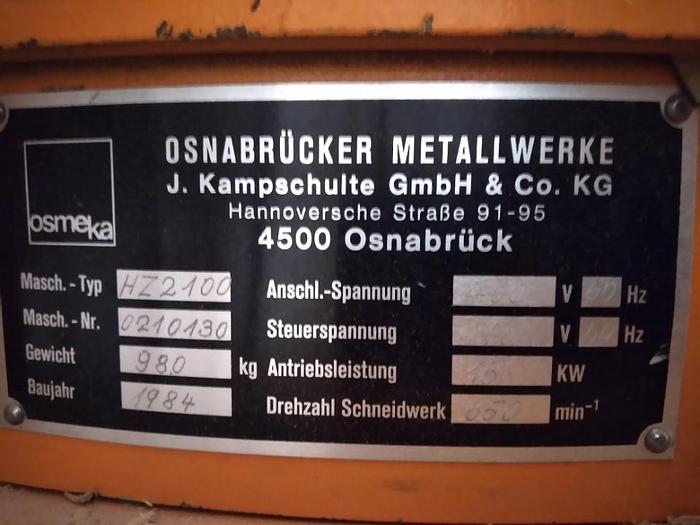 Used OsmeKa HZ2100 Tub Grinder