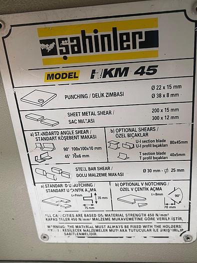 Usato PUNZONATRICE SAHINLER HKM 45