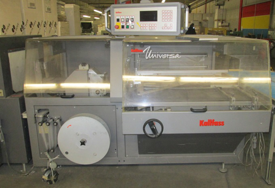 Used Kallfass Universa 700 NT Fully automatic side welding with standard 650 NT shrink tunnel 2003