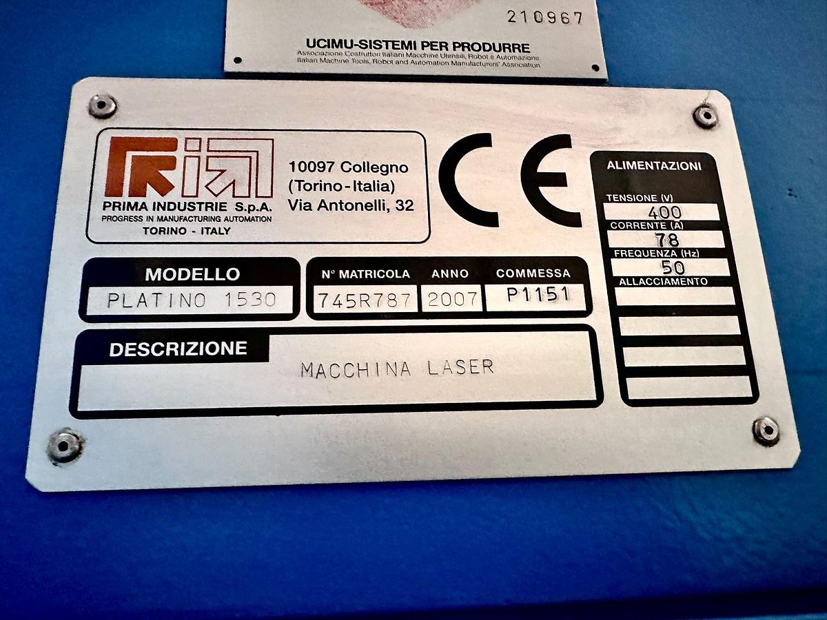 Used PLATINO CO2 HS P20L 1530