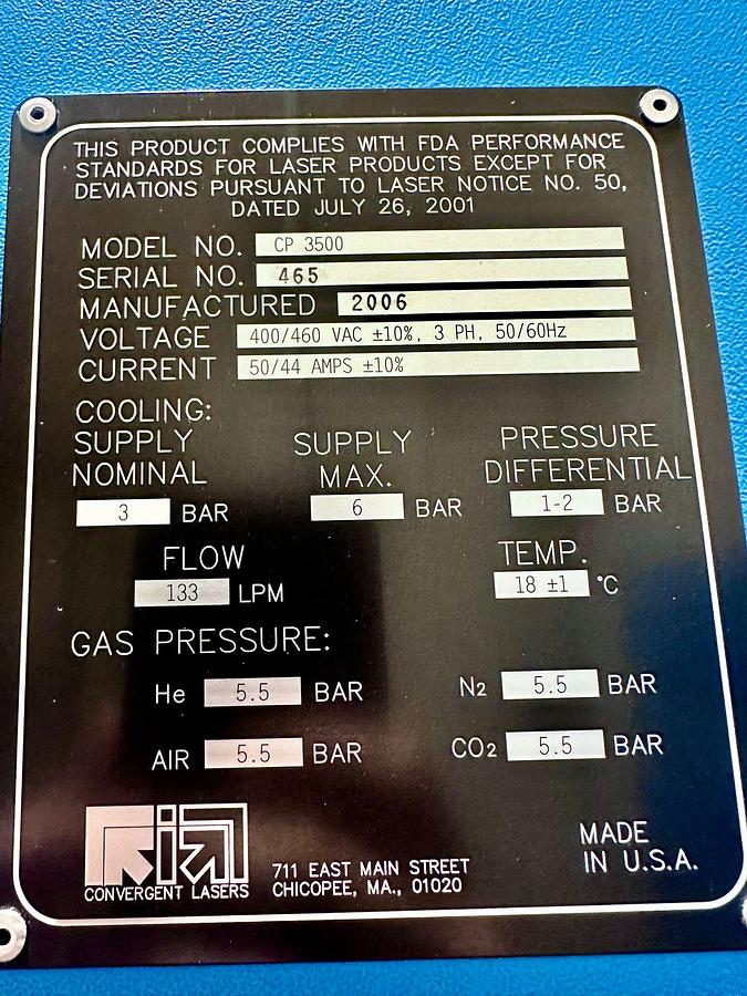 Used PLATINO CO2 HS P20L 1530