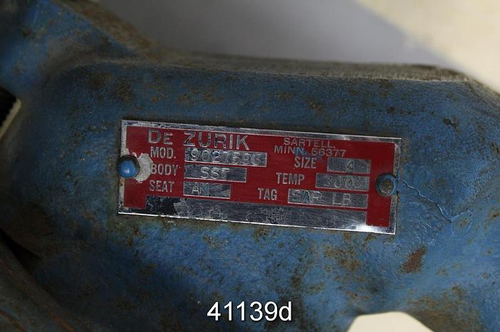 Used Dezurik Model 9021593 4" 3-Way Valve #41139
