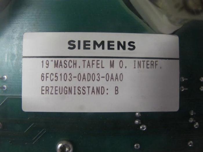 Gebraucht Maschinensteuertafel Bedientafel Siemens 6FC5103-0AD03-0AA0