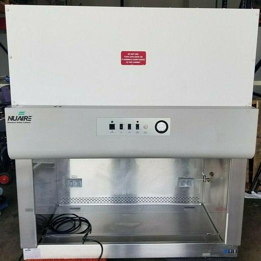 Used Nuaire 4ft NU-425-400 Class 2 A2 Biosafety Cabinet With UV & Stand