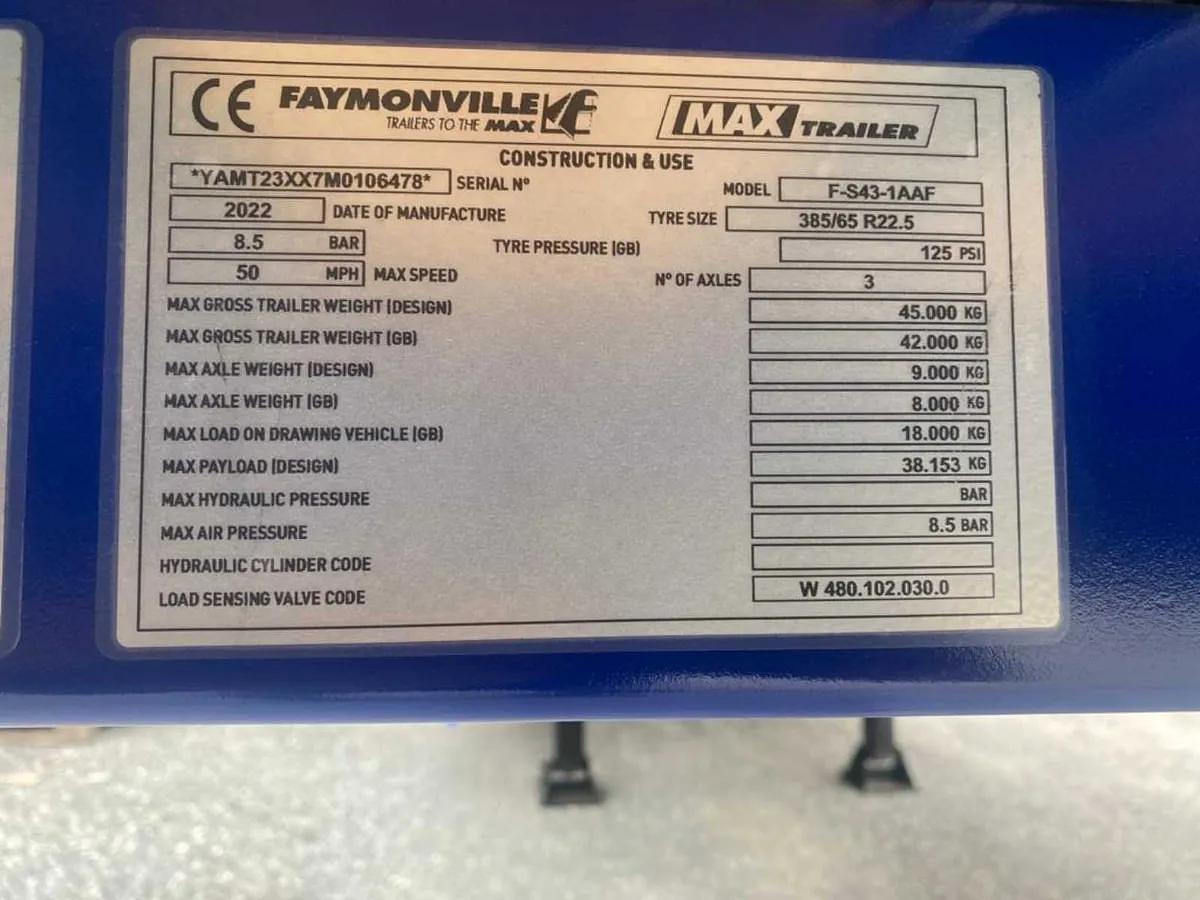 NEW Faymonville Flat 3 Axle Short Delivery Times
